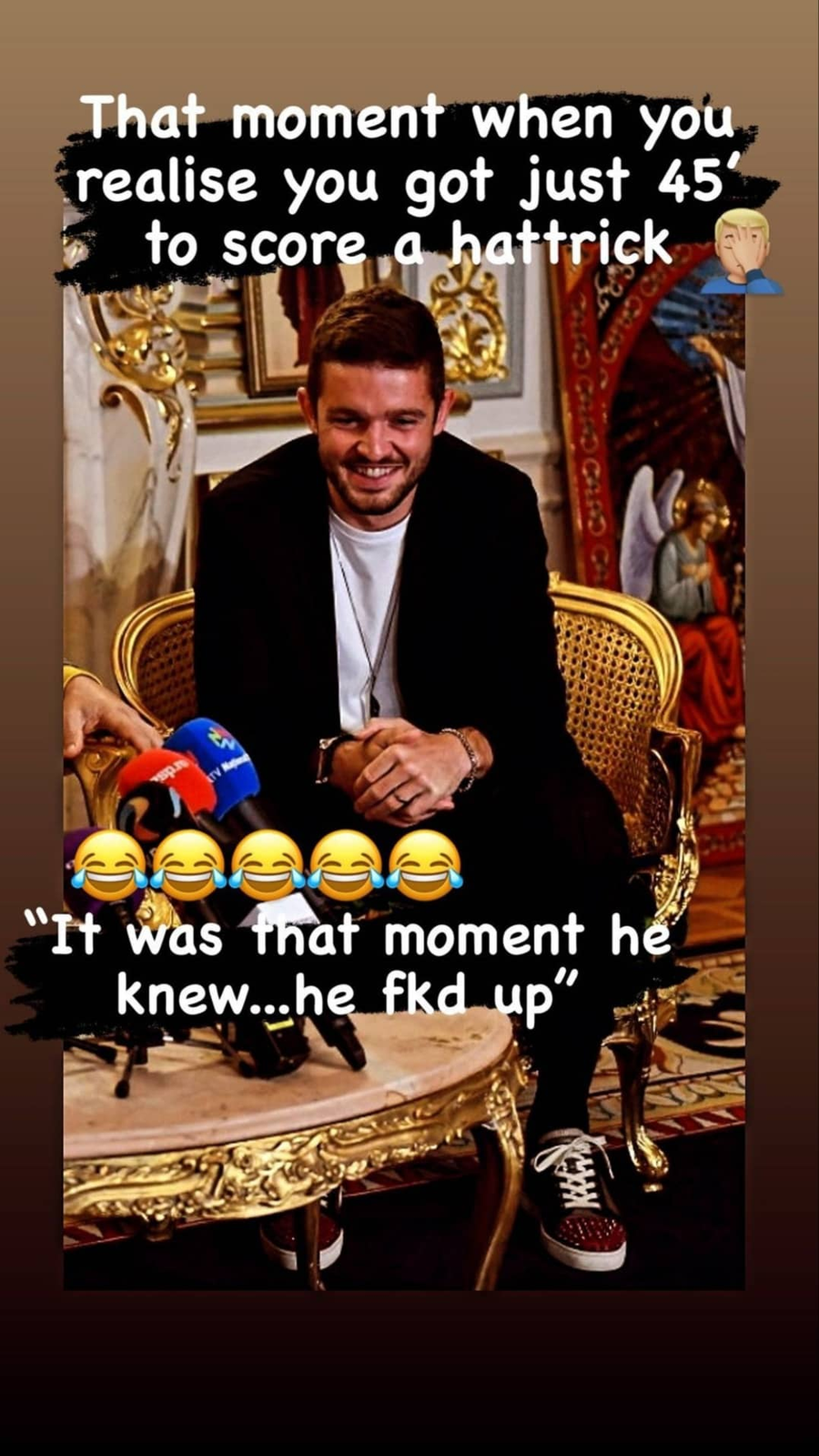 Scăpat din calvarul de la FCSB, Buș face haz de necaz: ”Acel moment când știi că trebuie să dai hattrick în 45 de minute”