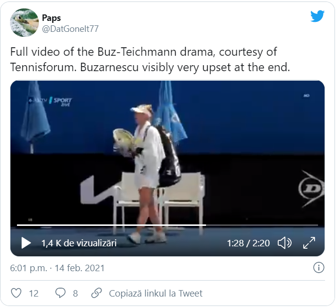 Mihaela Buzarnescu a plans in hohote in Australia dupa ce a fost jignita de o adversara