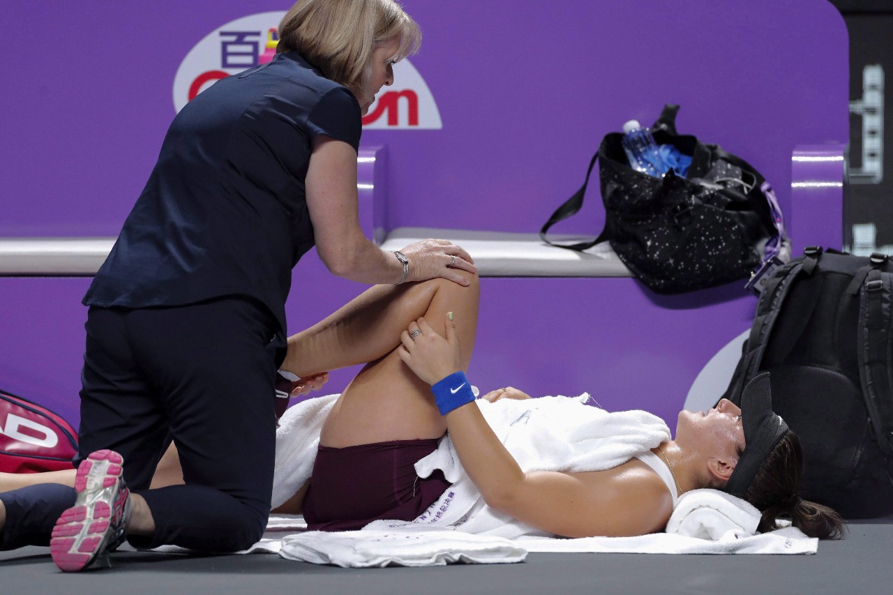 Problemele Biancăi Andreescu au început la meciul cu Halep, de la Turneul Campioanelor 2019