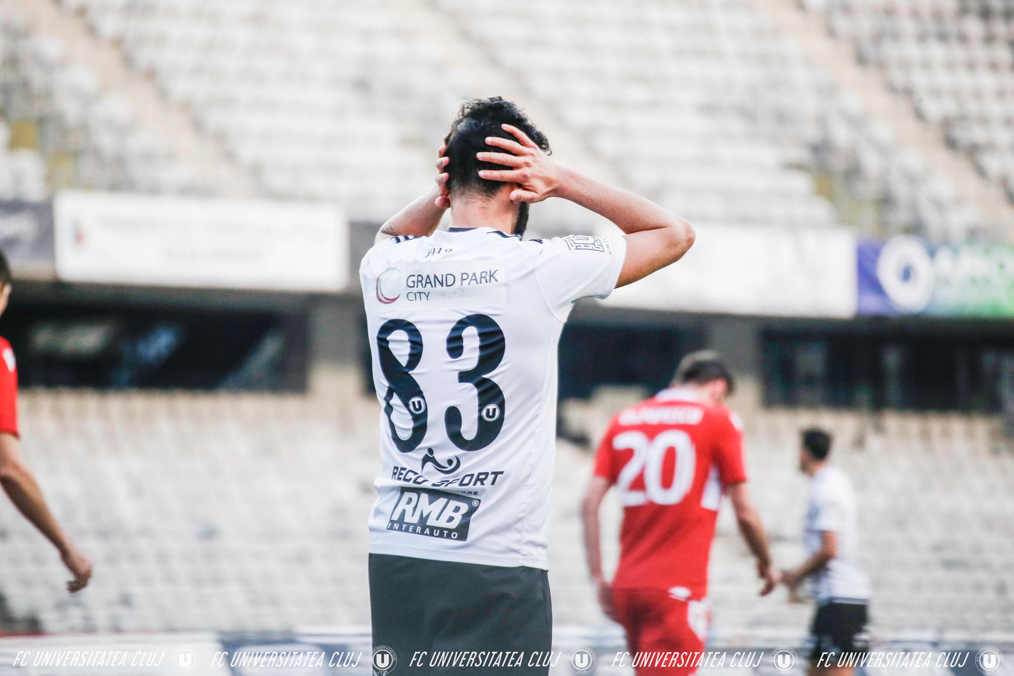 U. Cluj pierde trei puncte importante în lupta pentru un loc de playoff