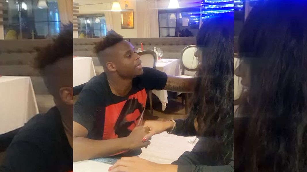 Magaye Gueye și iubita Laurette