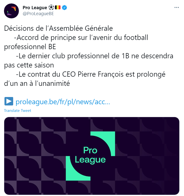 Liga Pro din Belgia a făcut anunțul: cele 25 de cluburi au votat în unanimitate pentru BeNeLeague