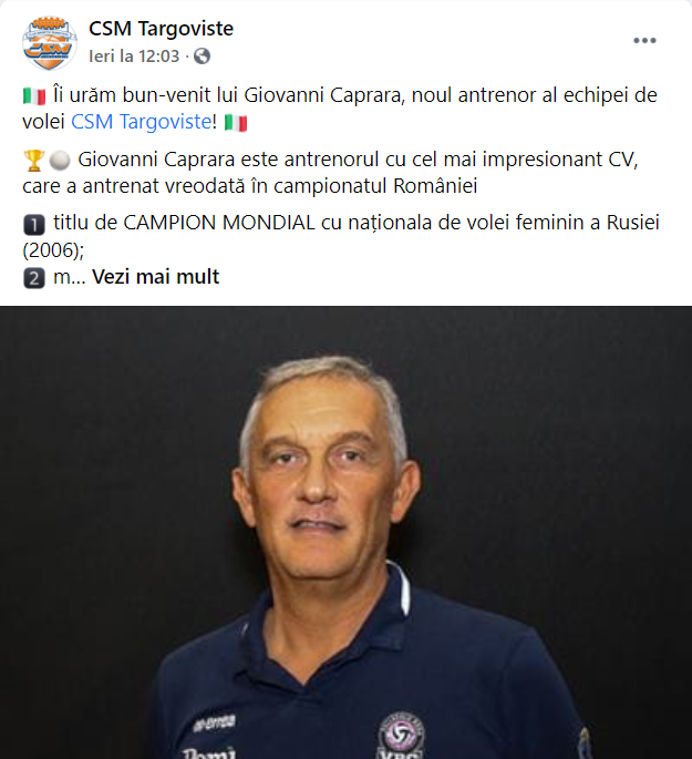 După despărţirea de Drăgan Nesic, echipa de volei feminin, CSM Târgovişte, s-a reoorientat rapid