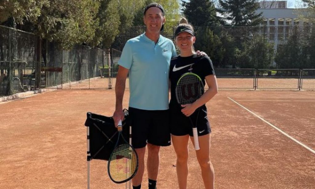 Simona Halep, alături de Darren Cahill, la antrenament / Foto: Instagram@simonahalep