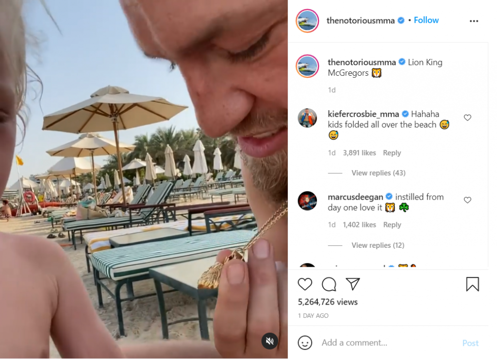 Conor McGregor, scene ireale cu fiul său de 3 ani