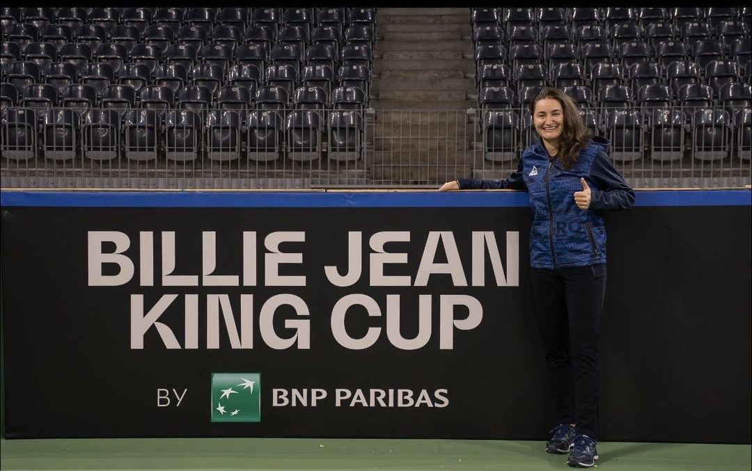 Monica Niculescu s-a aflat în tribună la al treilea meci al României