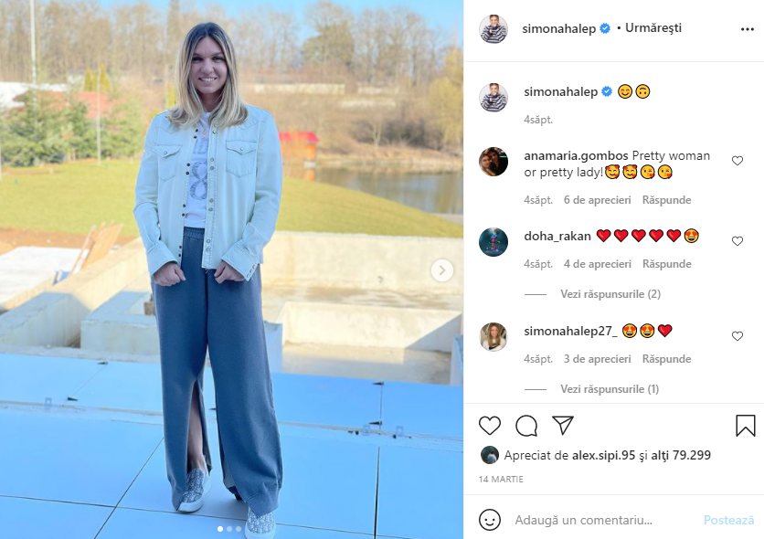 Simona Halep, criticată de stiliști dar apreciată de fani