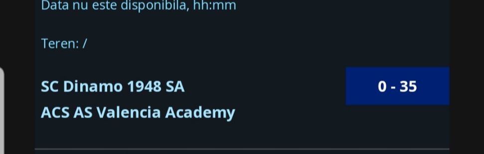 Juniorii lui Dinamo au pierdut la scor. Sursa foto: Frf-ajf.ro