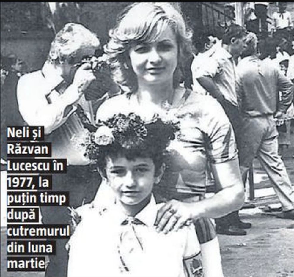 Neli și Răzvan Lucescu după cutremurul din 1977