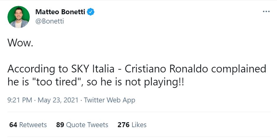 Cristiano Ronaldo a refuzat să joace pentru Juventus