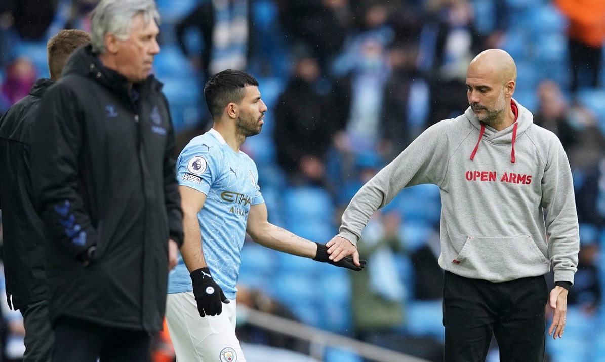 Pep Guardiola Sergio Aguero
