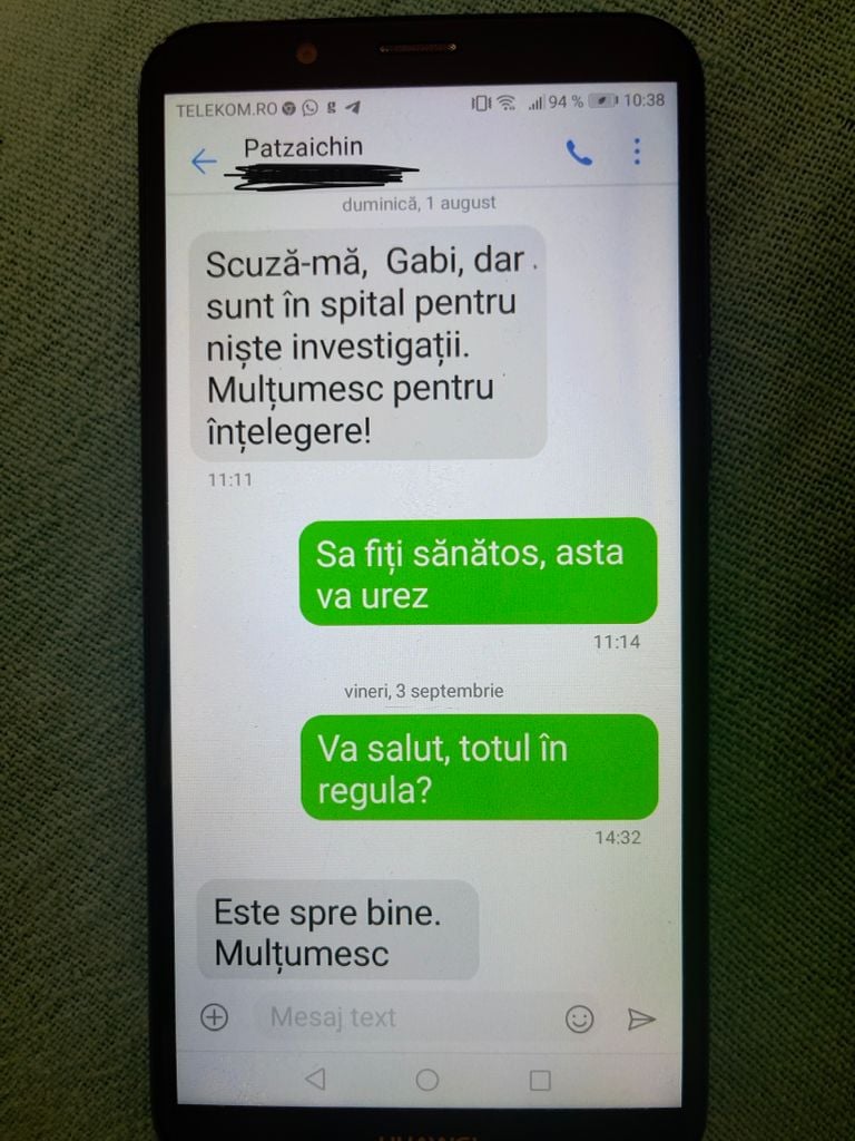 Ultimul mesaj către presă