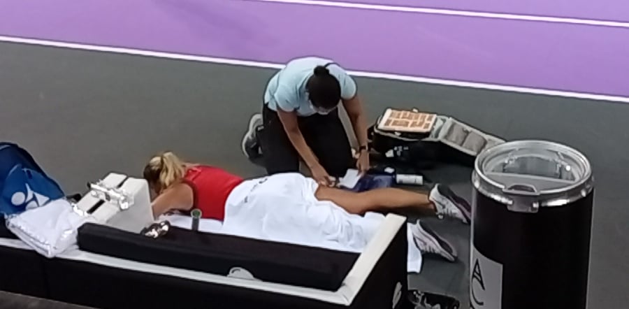 Marta Kostyuk a solicitat time-out medical. FOTO: PlaySport.ro