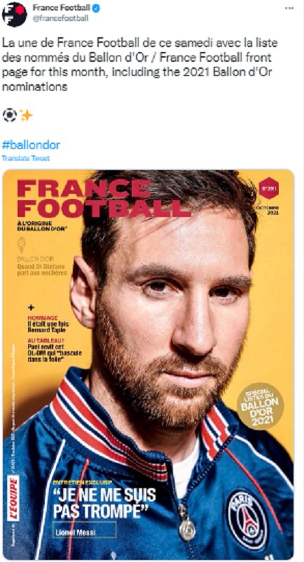 Anunțul făcut de France Football