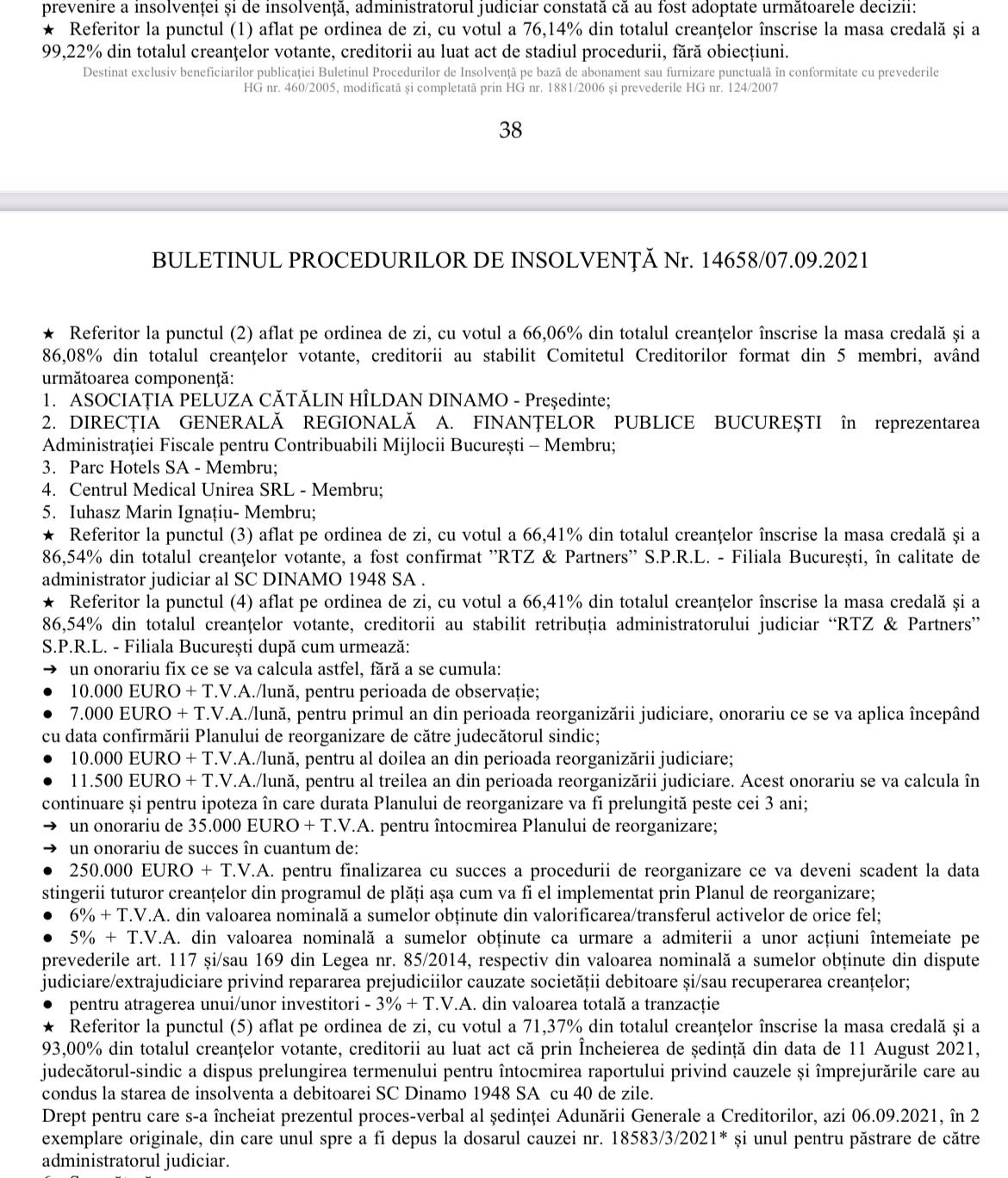 facsimil RTZ onorariu