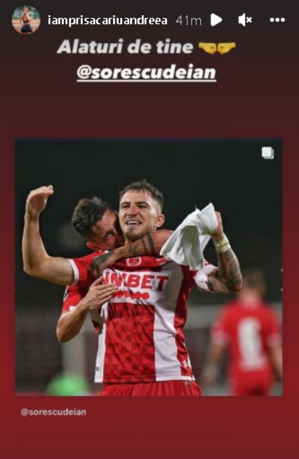 Andreea Prisăcariu, mesaj de încurajare pentru Deian Sorescu