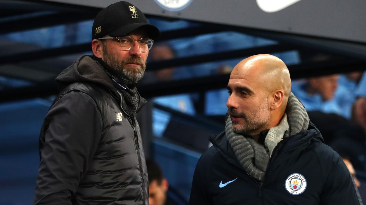 Klopp şi Guardiola sunt rivali de ani buni în Premier League 