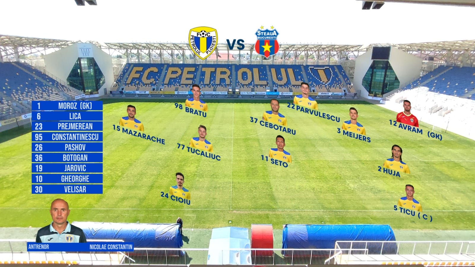 Nicolae Constantin începe cu Măzărache în centrul atacului