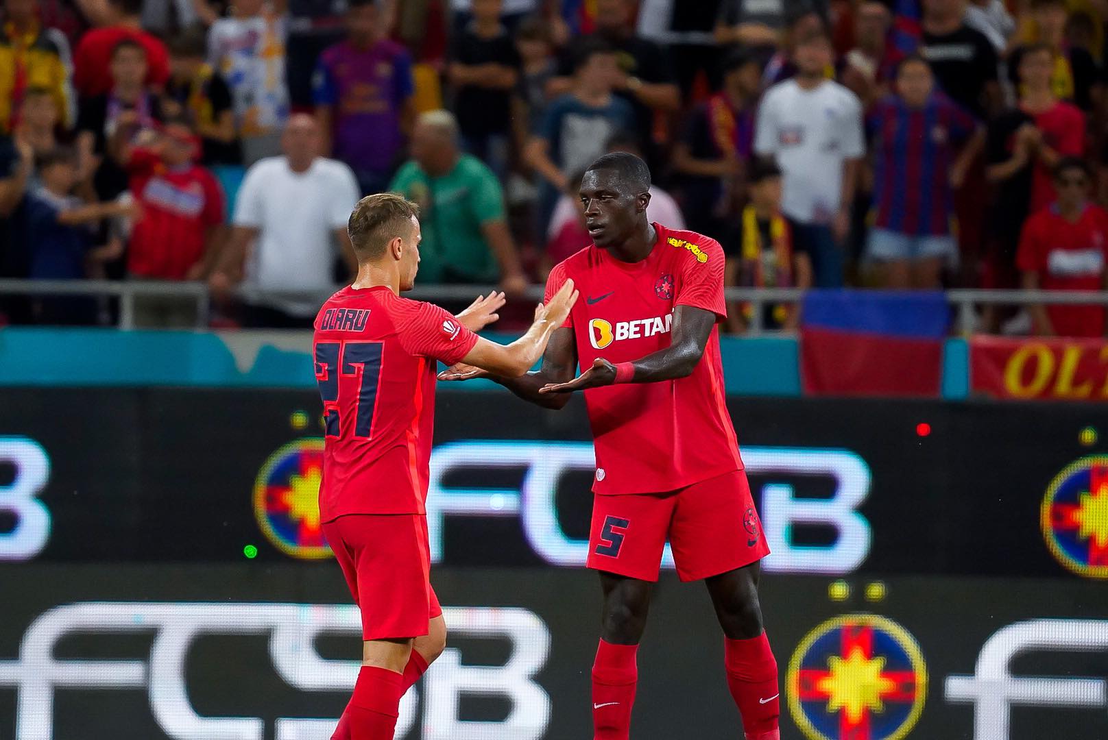 Golul marcat de Joyskim Dawa, decisiv în primele 45 de minute din FCSB - FC Saburtalo