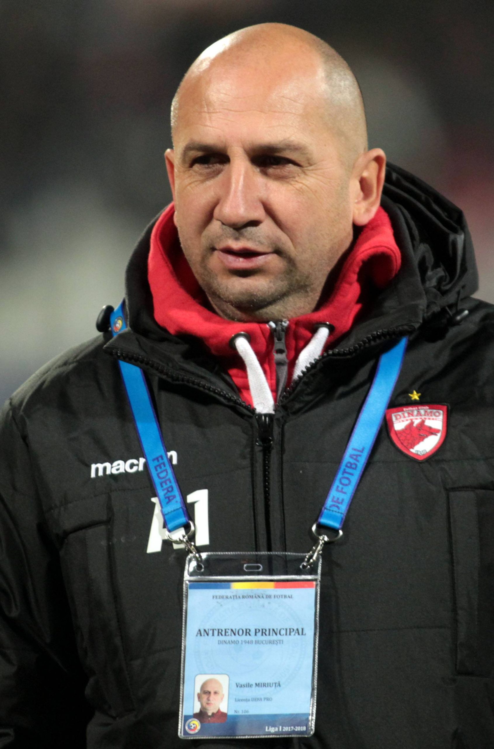 Vasile Miriuță a pregătit-o pe Dinamo în perioada 2017 - 2018