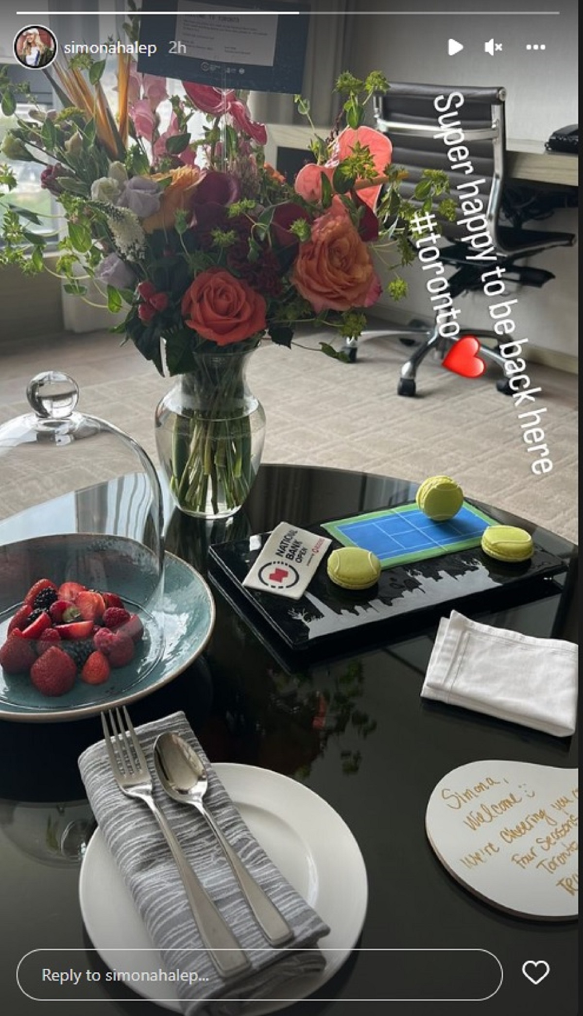 Postarea făcută de Simona Halep pe Instagram