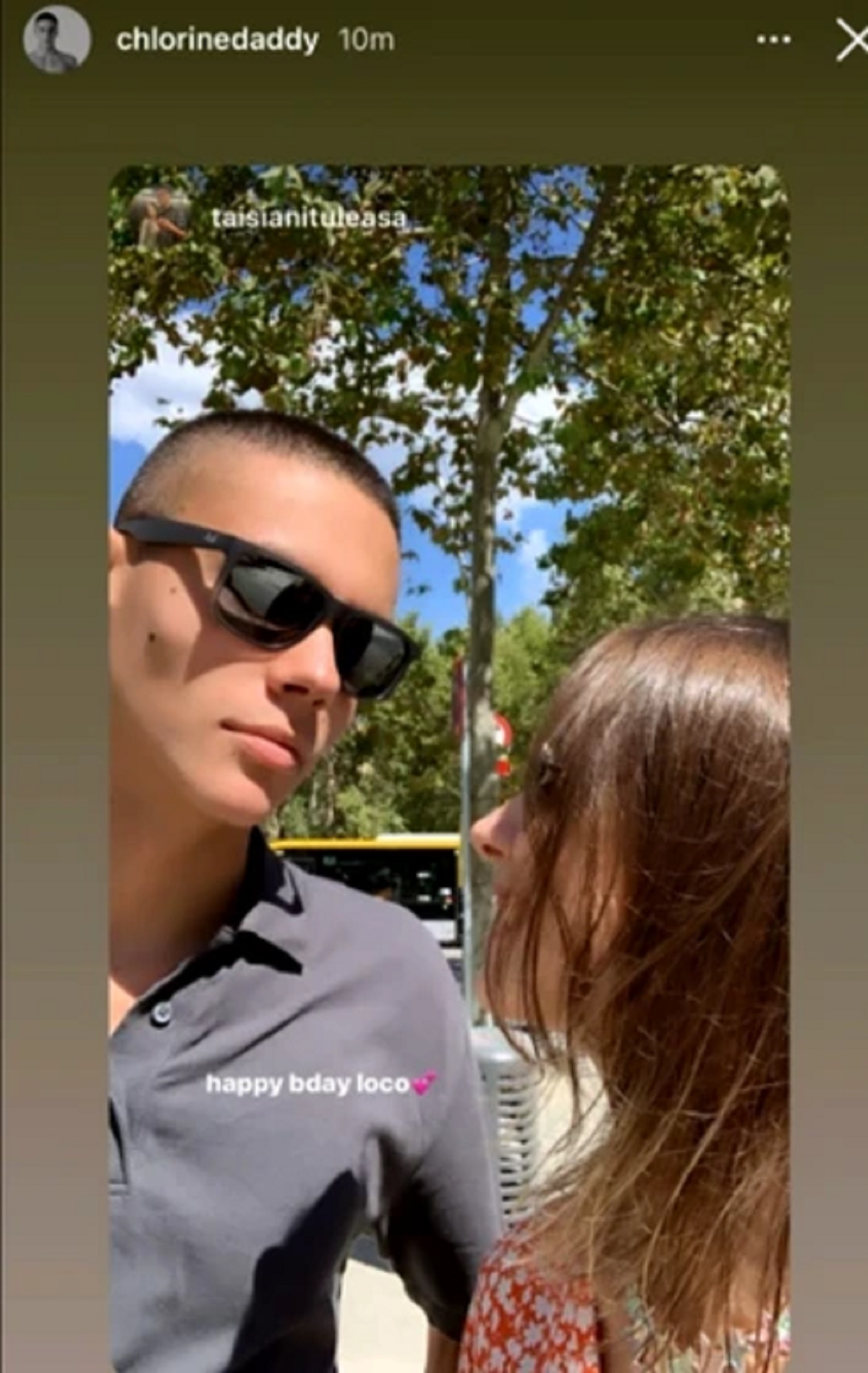 Mesajul transmis de iubita lui David Popovici cu ocazia zilei de naștere a sportivului. Sursă: Instagram