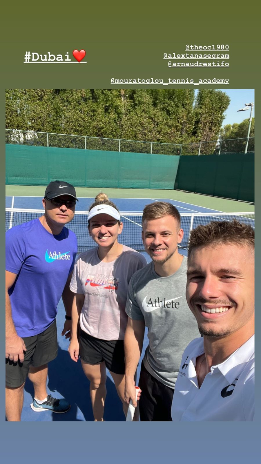 Simona Halep si Arnaud Restifo, la Dubai