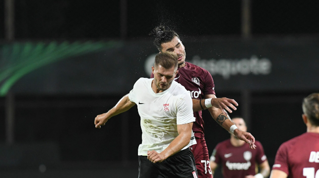 Imagine din meciul tur, atunci când turcii s-au impus cu 1-0