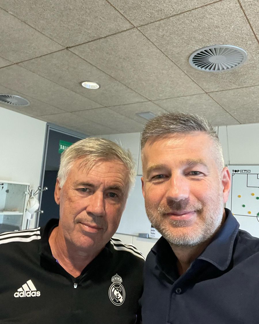 Edi Iordănescu s-a pozat alături de Carlo Ancelotti în urmă cu o lună şi jumătate 