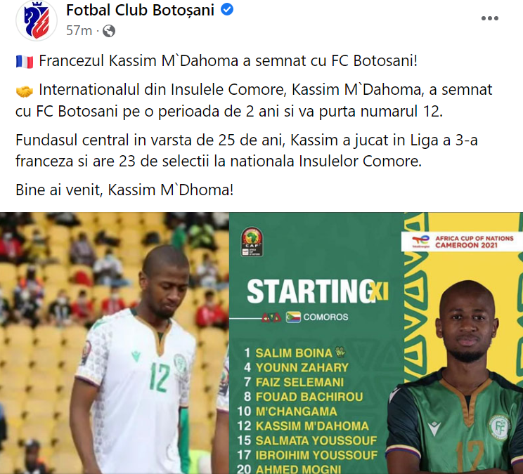 Kassim M`Dahoma era liber de contract 