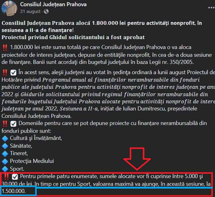 proiect petrolul ploiesti sume nerambursabile
