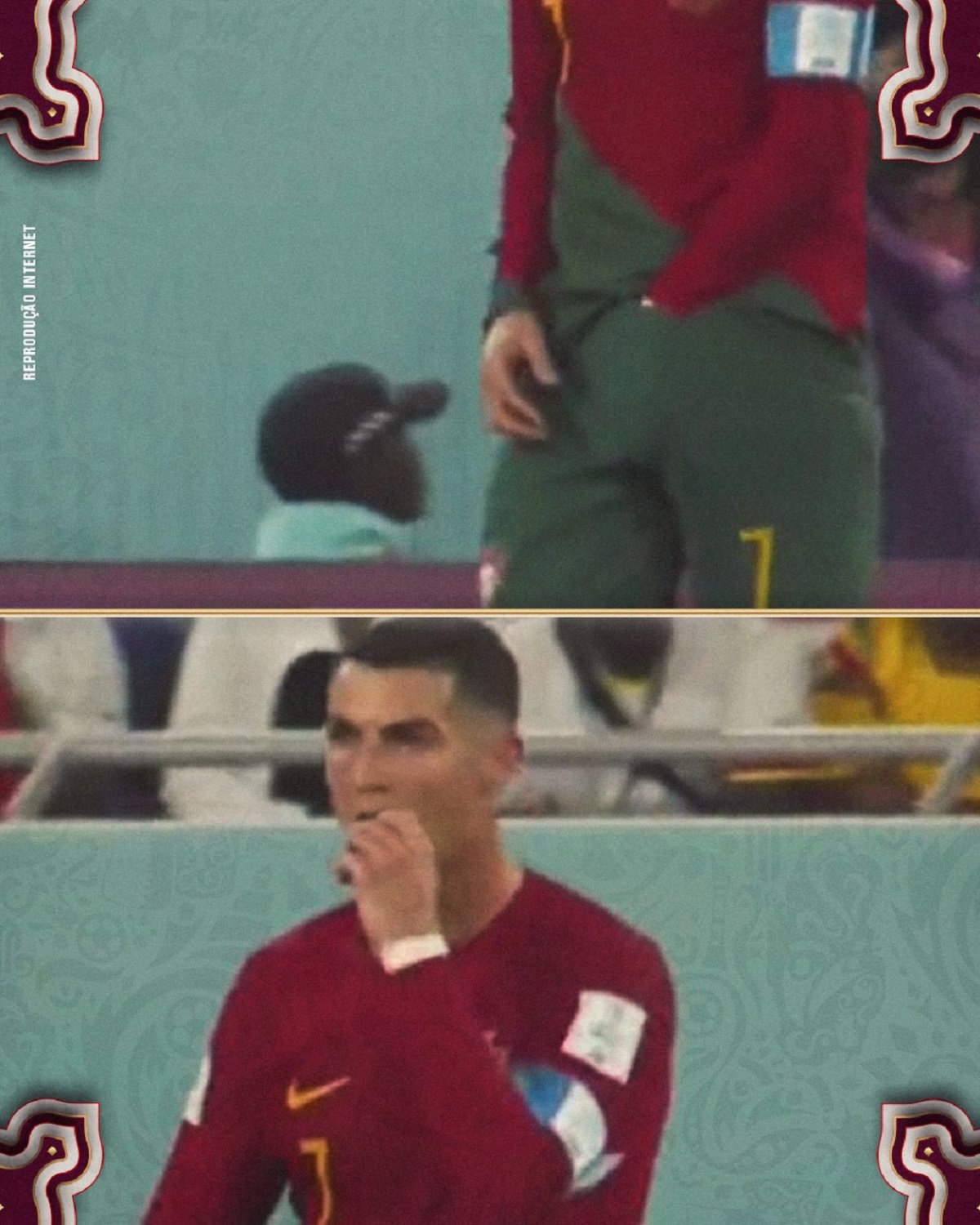 Cristiano Ronaldo, în timpul meciului Portugalia - Ghana, de la Cupa Mondială din Qatar. Sursă: Twitter - TNT Sports BR