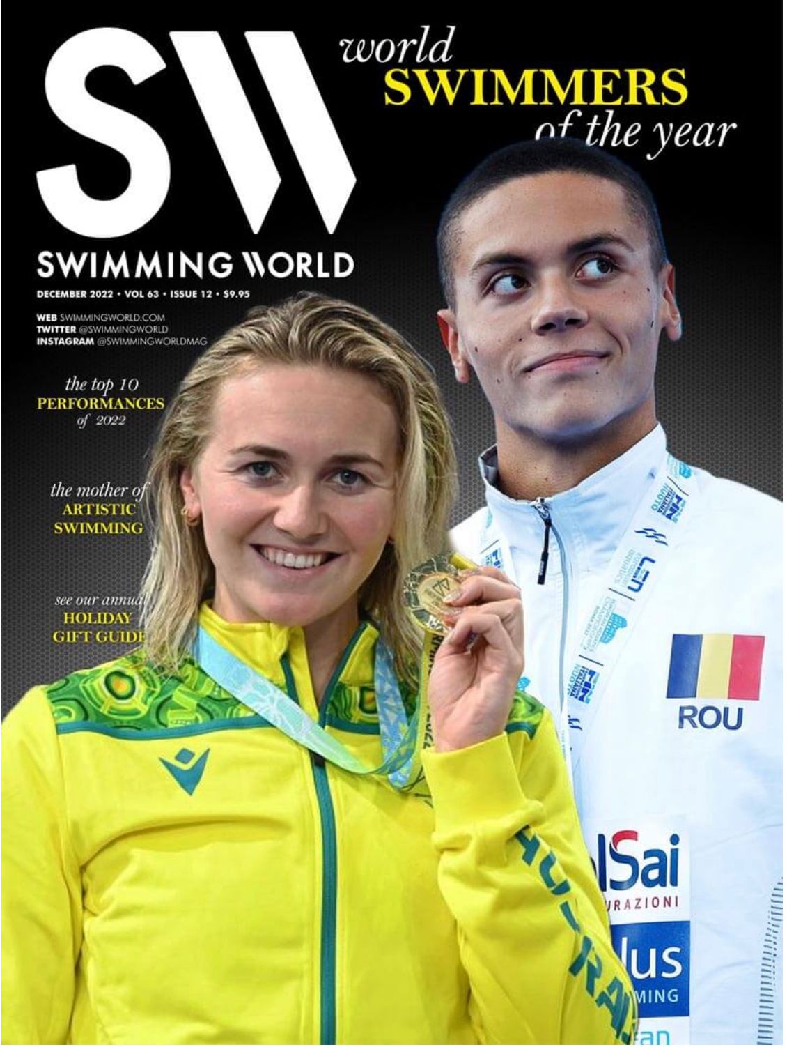 David Popovici, cel mai bun înotător al planetei în 2022. Sursa foto: Facebook.com/csdinamo