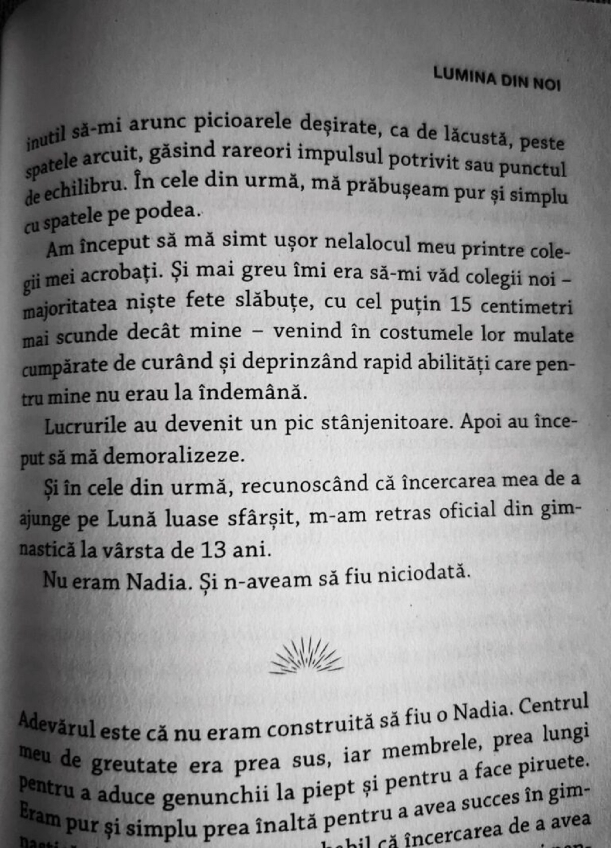 Pasajul din cartea lui Michelle Obama în care se vorbește despre Nadia Comăneci