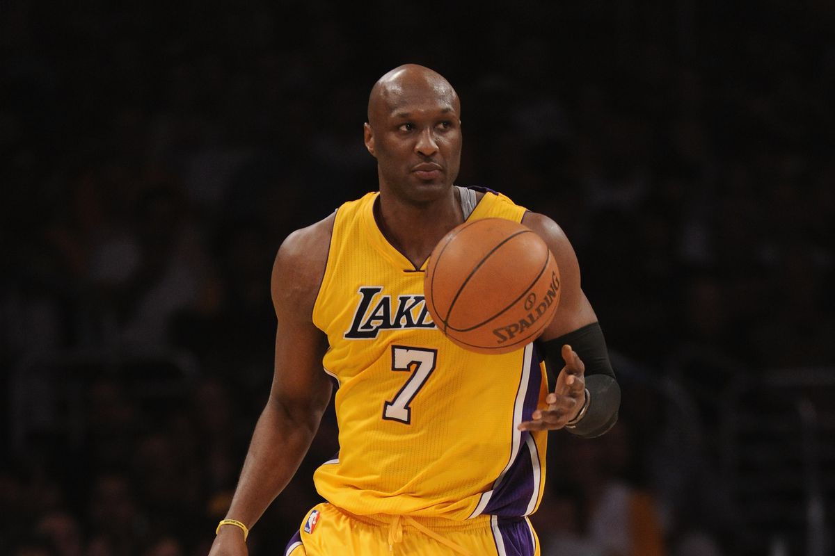 Lamar Odom, în tricoul lui Los Angeles Lakers 