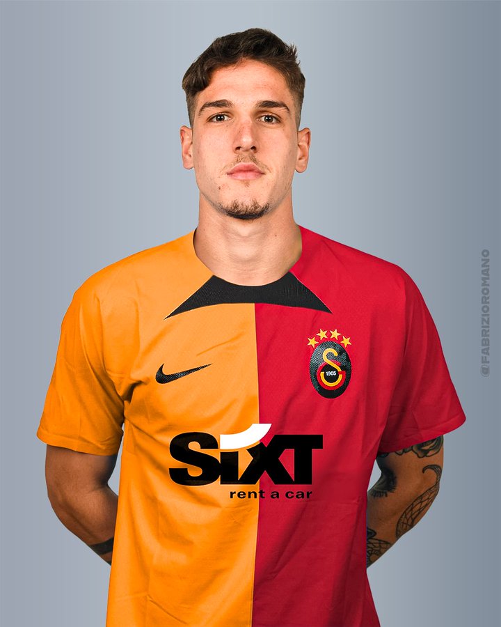 Foto montaj cu Zaniolo în tricoul noii sale echipe 