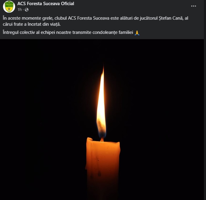 Mesajul postat de Foresta după decesul lui Alin Cană
