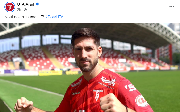 Alexandar Vucevic - Sursa foto: Pagina oficiala de Facebook UTA Arad