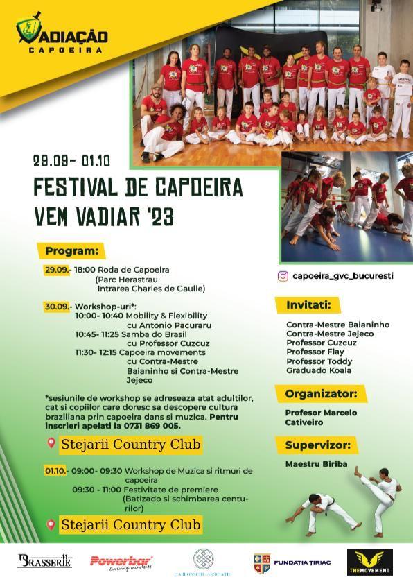 Singurul festival de capoeira din România se desfășoară în aceste zile în București