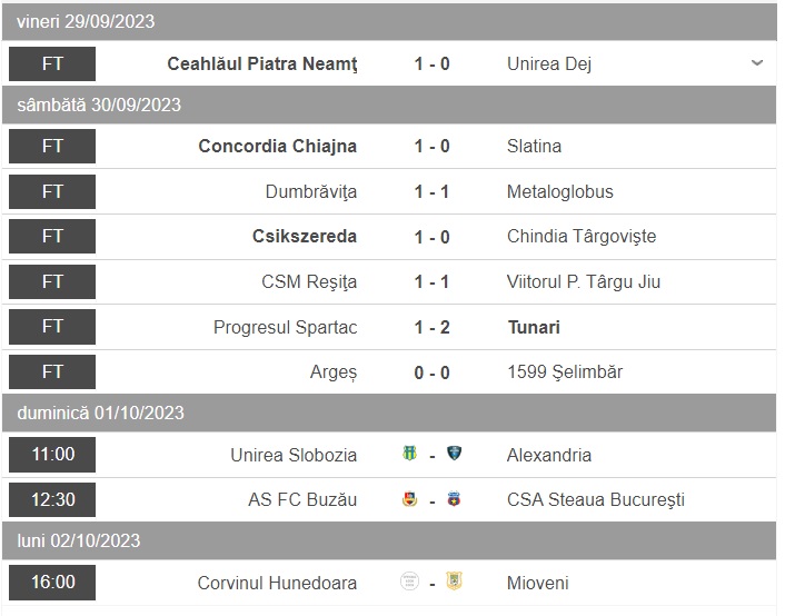 Programul etapei a 8-a din B