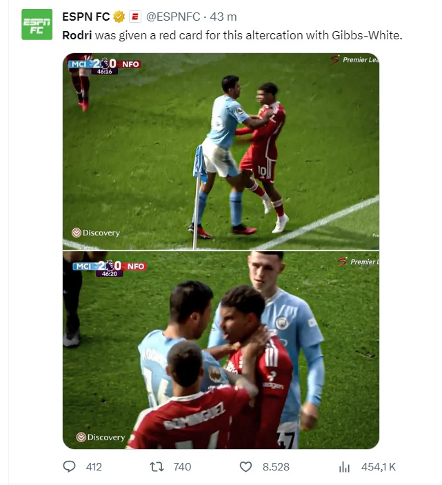 Rodri și-a luat adversarul de gât și a fost eliminat