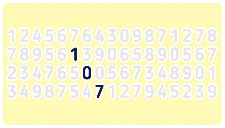 Testul de inteligență care le-a dat bătăi de cap internauților! Tu găsești numărul 107 din această imagine