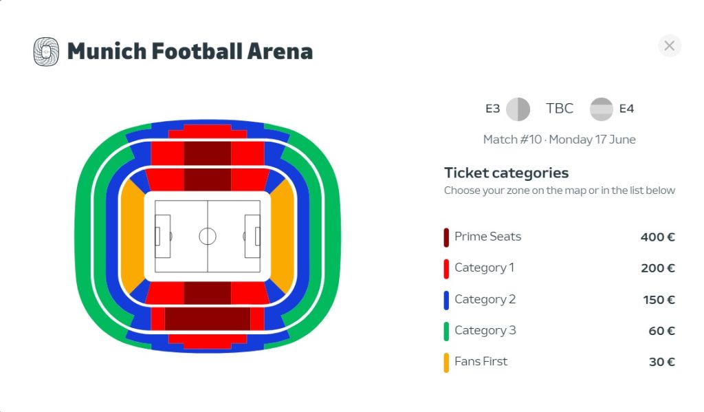 Bilete la meciul de debut al României la Euro